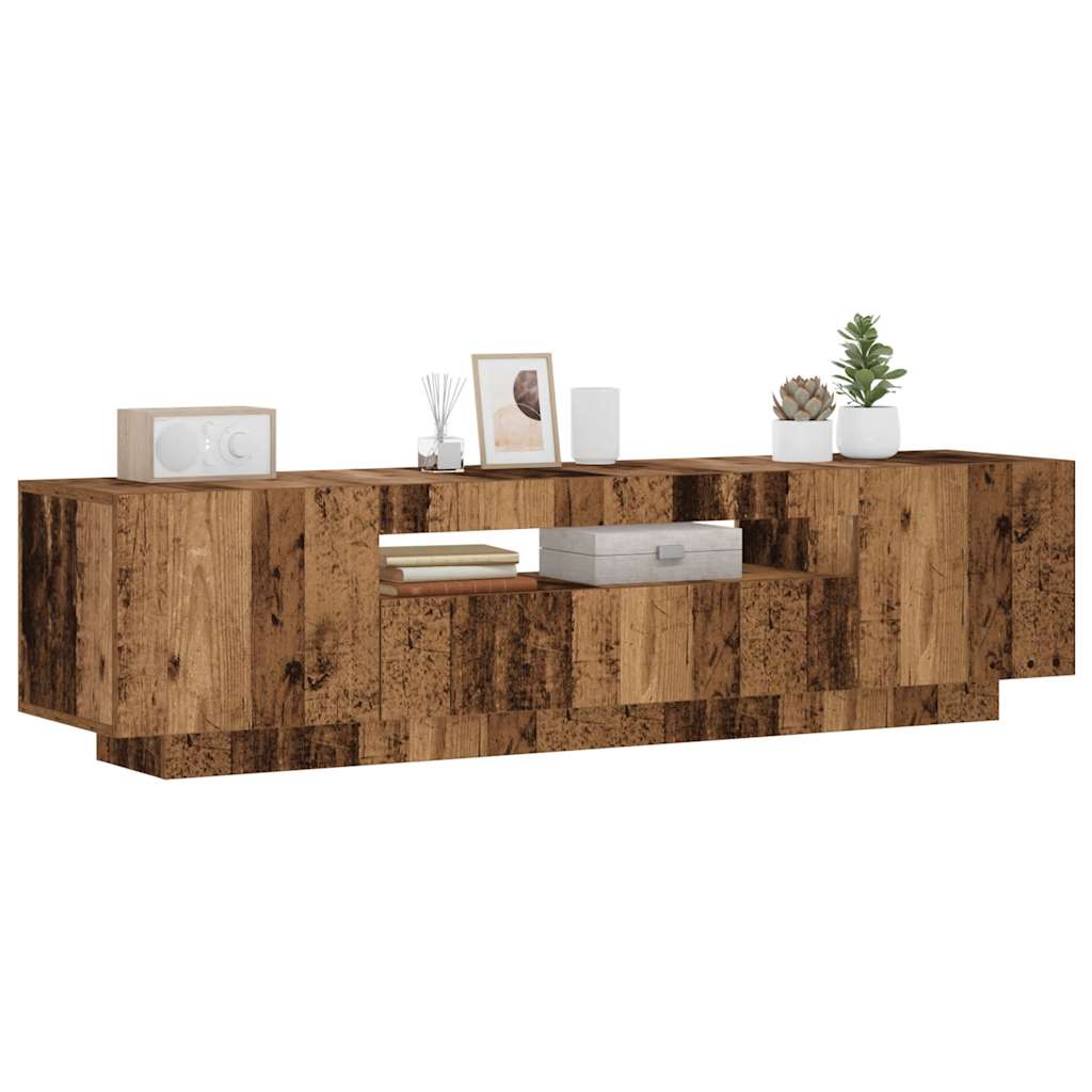 Tv Stand With Led Lights - , 160X35X40 Cm, Made From Engineered Wood