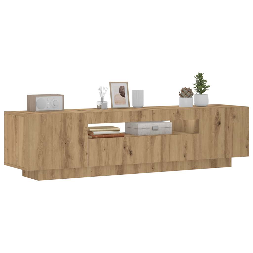 Tv Stand With Led Lights - , 160X35X40 Cm, Made From Engineered Wood
