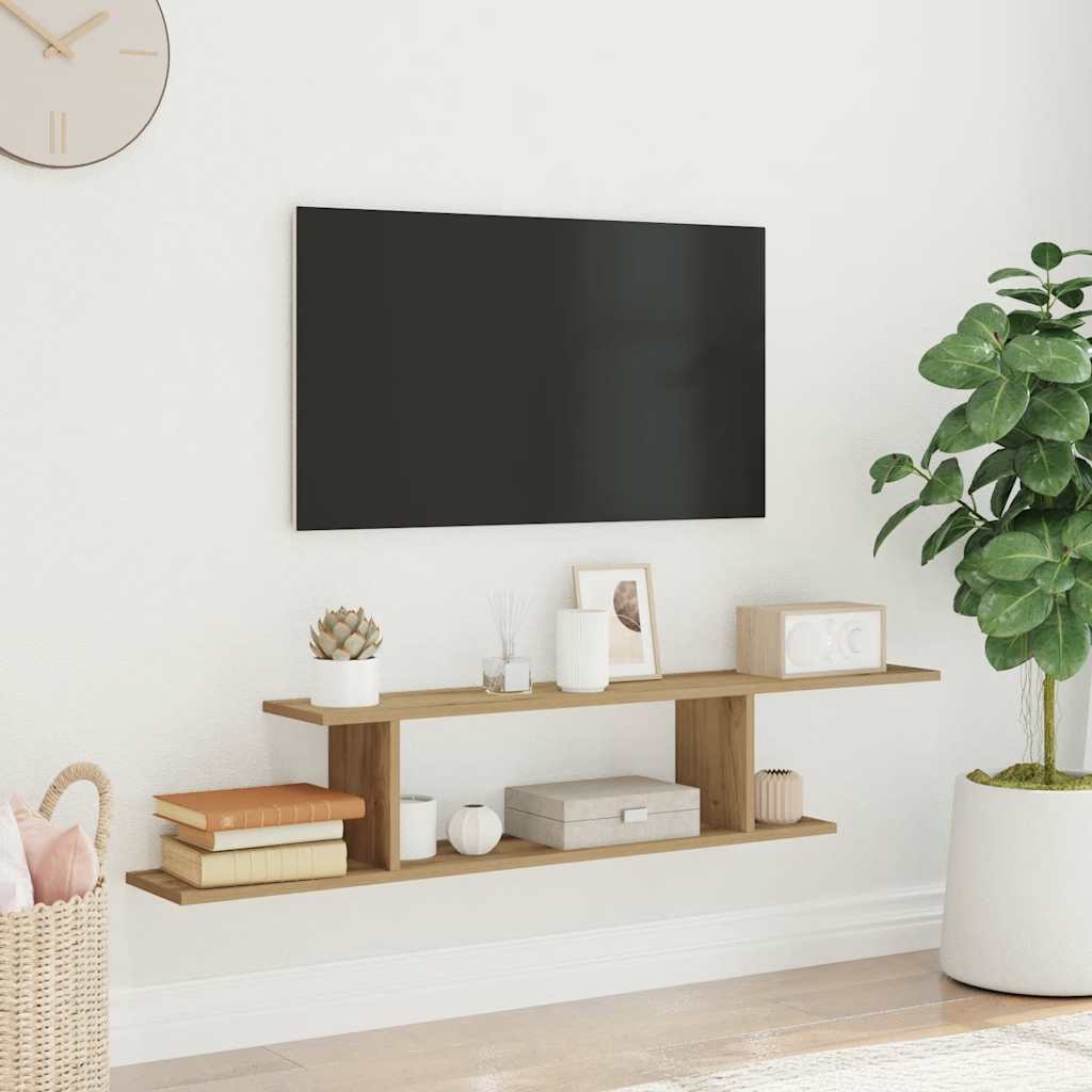 Wall-Mounted Tv Shelf 125X18X23 Cm Engineered Wood