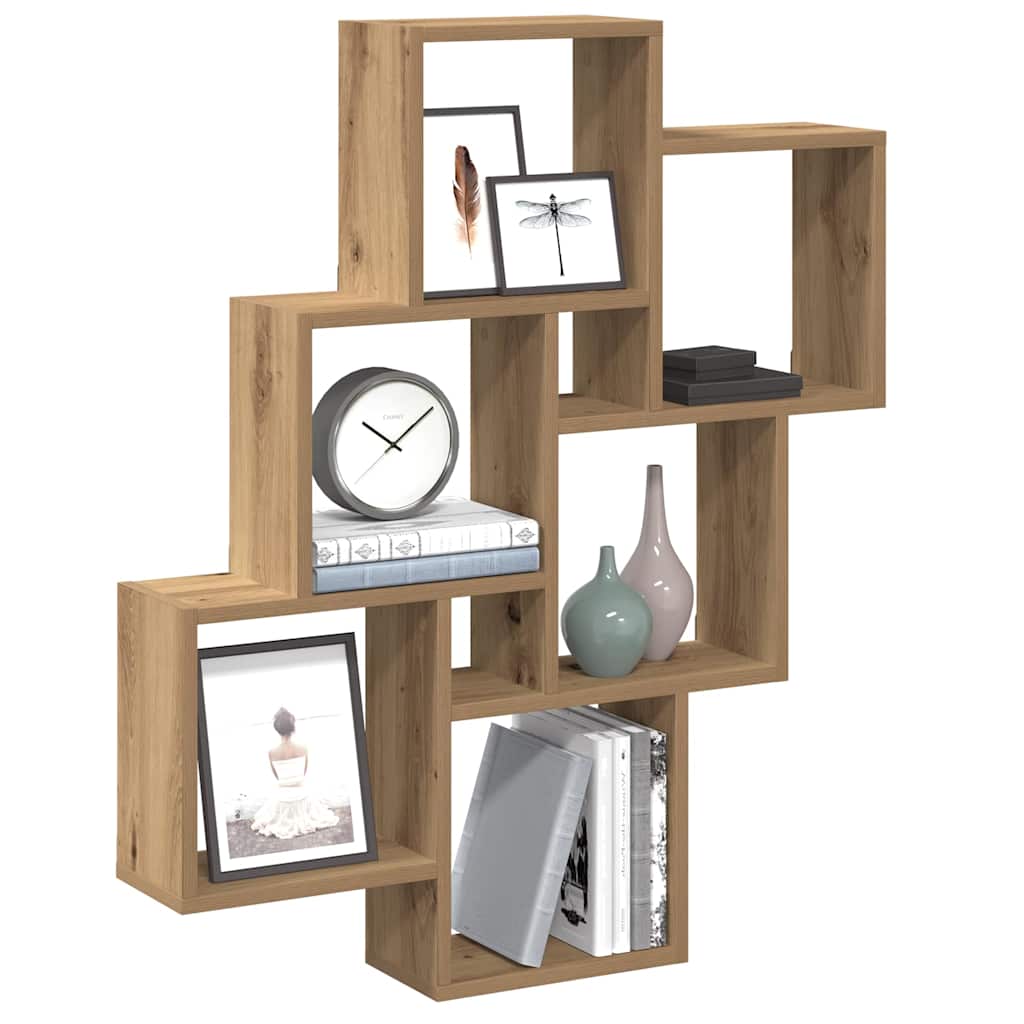 Wall Cube Shelf 78X15X93 Cm Engineered Wood