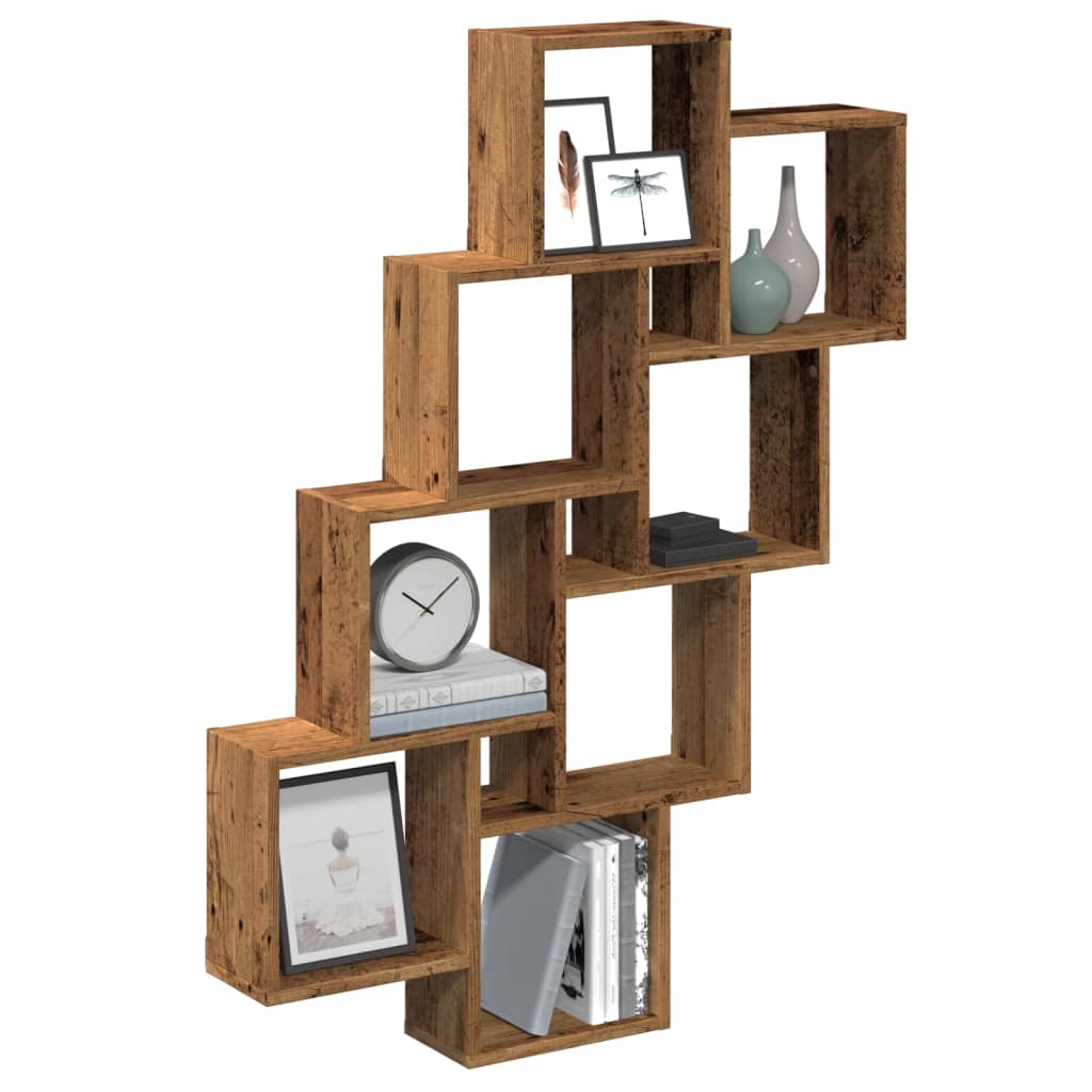 Wall Cube Shelf 90X15X119 Cm Engineered Wood
