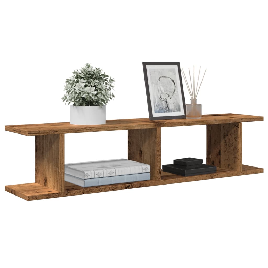 Wall Shelf 2 Pcs Engineered Wood