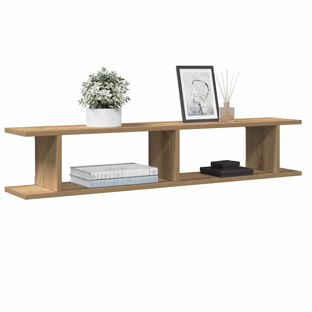 Wall Shelf 2 Pcs Engineered Wood