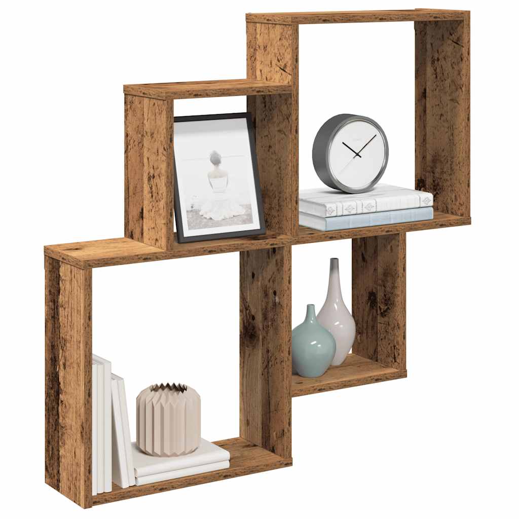 Wall Cube Shelf 80X15X78.5 Cm Engineered Wood