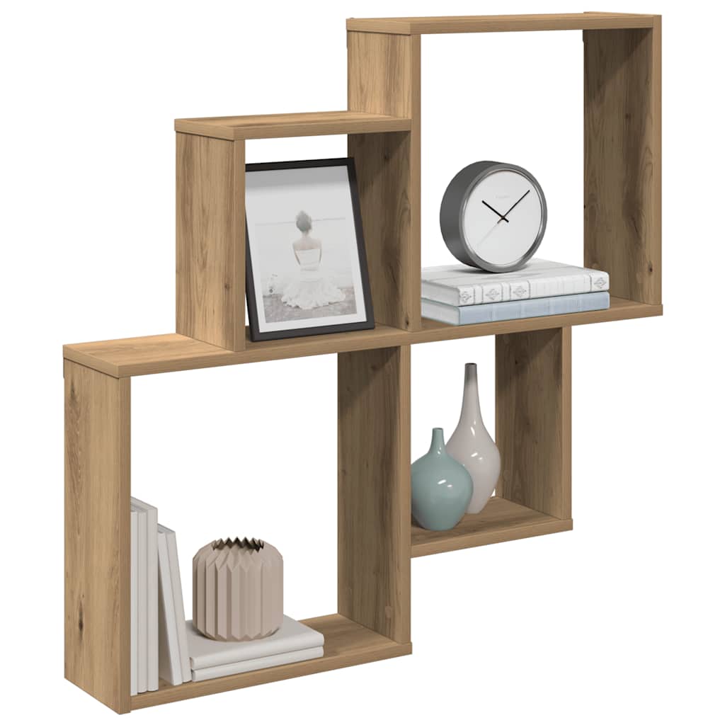 Wall Cube Shelf 80X15X78.5 Cm Engineered Wood