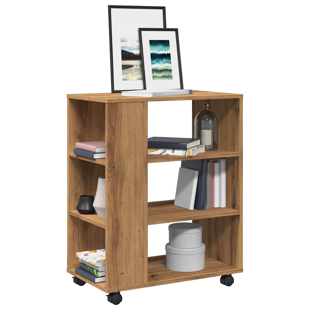 Rolling Cabinet 60X35X75 Cm Engineered Wood