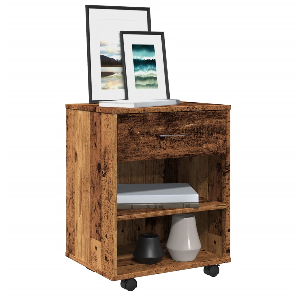 Rolling Cabinet 46X36X59 Cm Engineered Wood