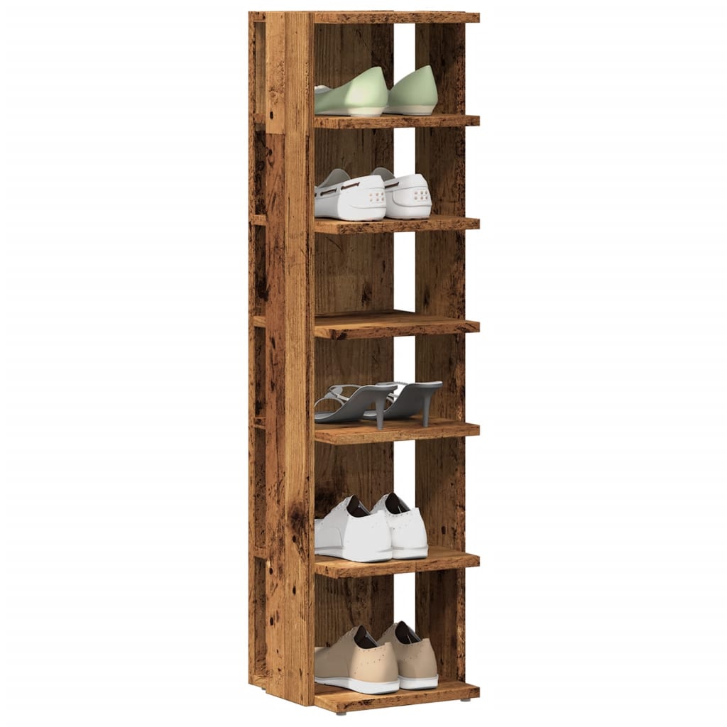 Shoe Cabinet 27.5X27X102 Cm Engineered Wood