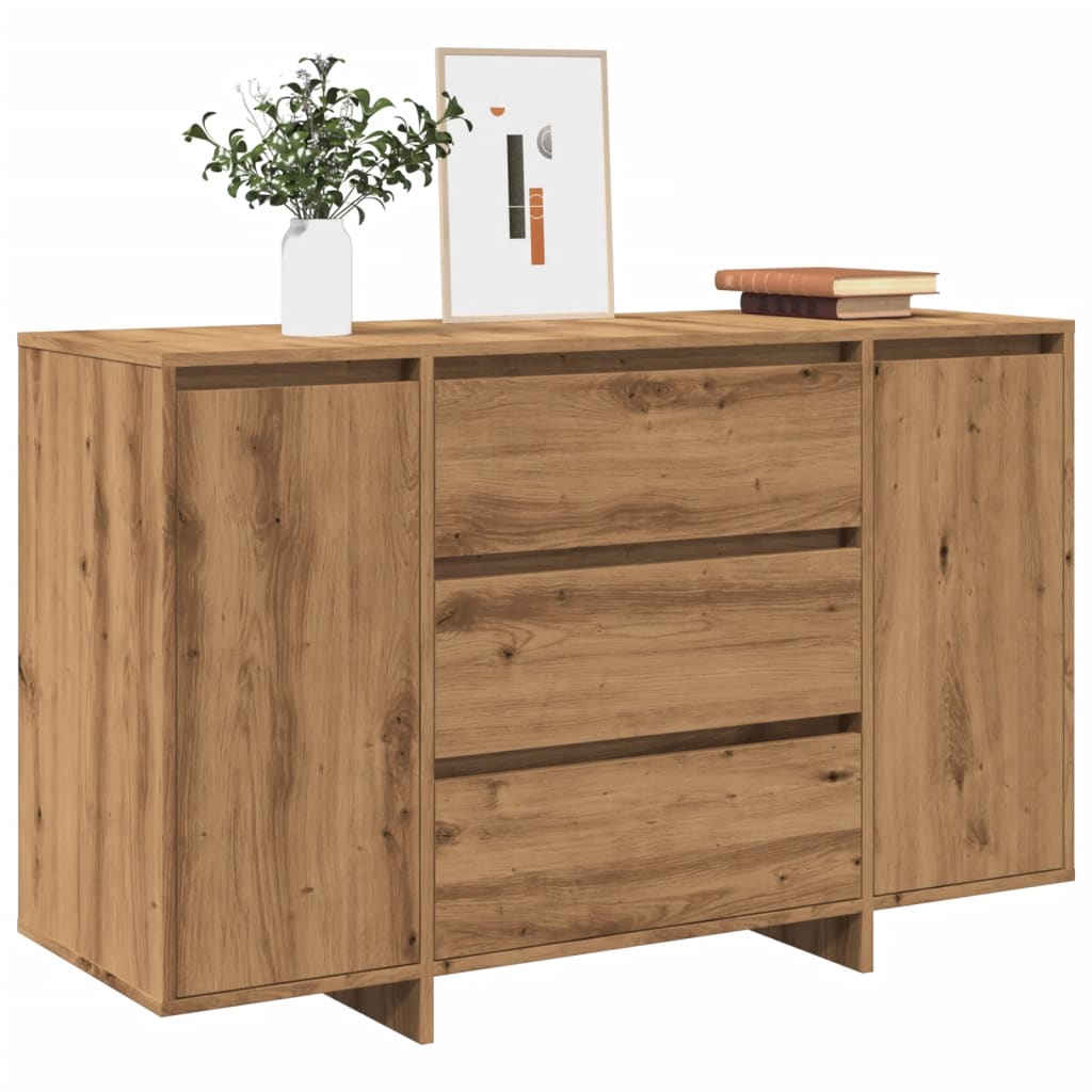 Sideboard With 3 Drawers 120X41X75 Cm Engineered Wood