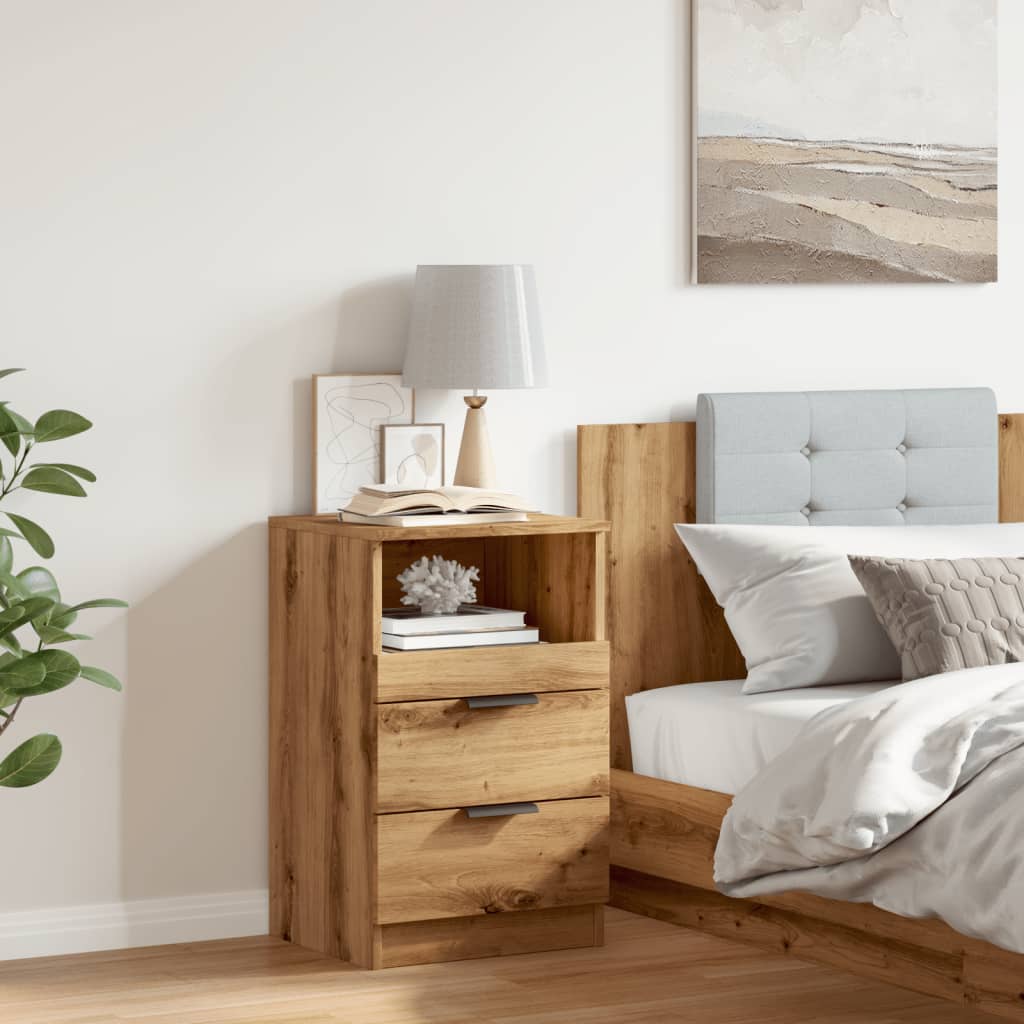 Bedside Cabinet 40X36X65 Cm Engineered Wood