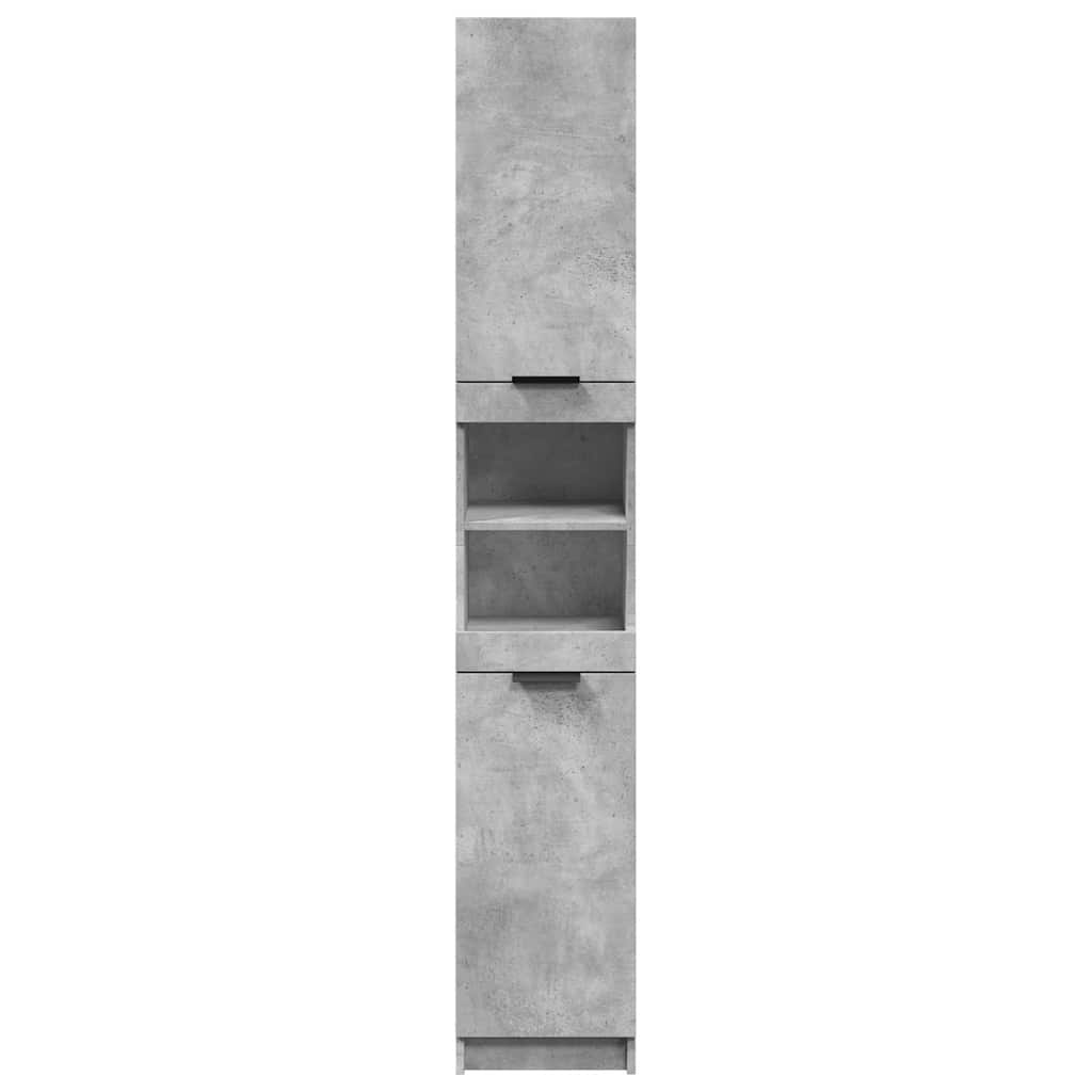 Bathroom Cabinet Concrete Grey 32X34X188.5 Cm Engineered Wood