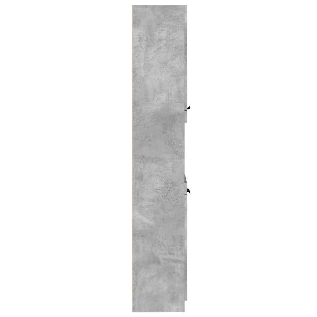 Bathroom Cabinet Concrete Grey 32X34X188.5 Cm Engineered Wood