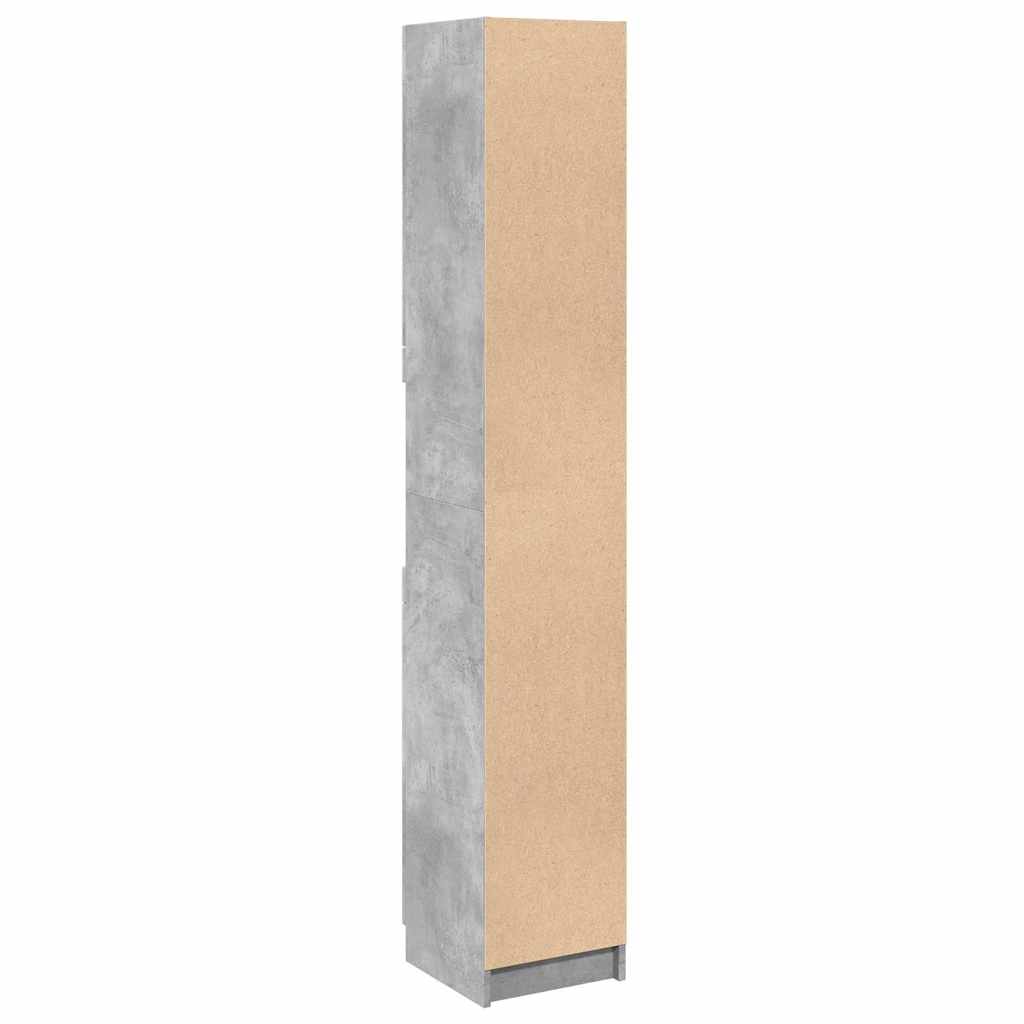 Bathroom Cabinet Concrete Grey 32X34X188.5 Cm Engineered Wood
