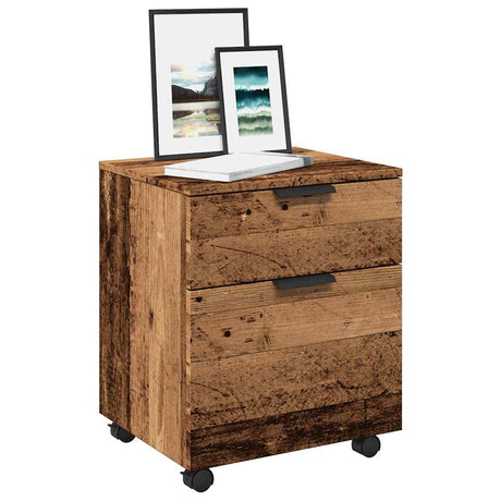 Mobile File Cabinet With Wheels 45X38X54 Cm Engineered Wood