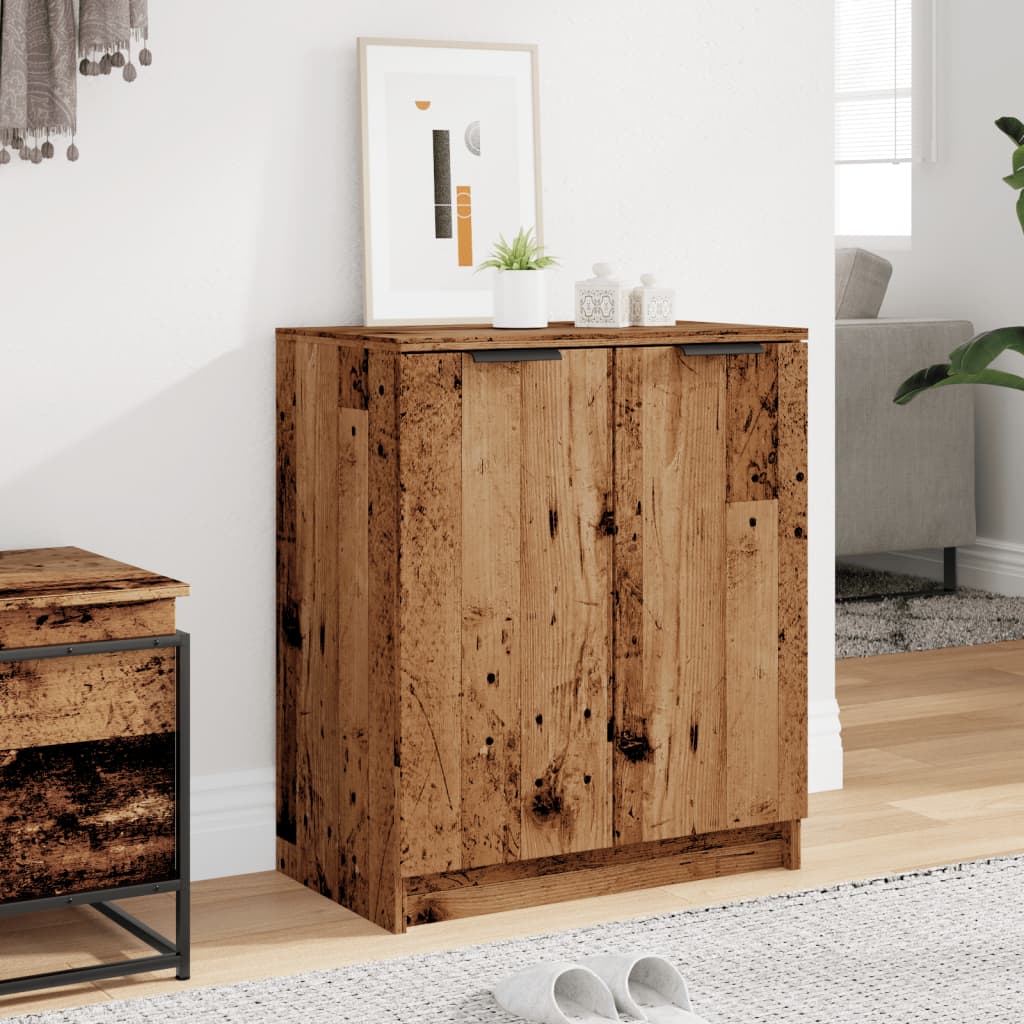 Shoe Cabinet Old Wood 59X35X70 Cm Engineered Wood