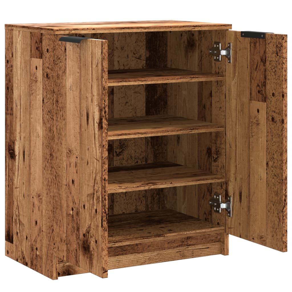 Shoe Cabinet Old Wood 59X35X70 Cm Engineered Wood