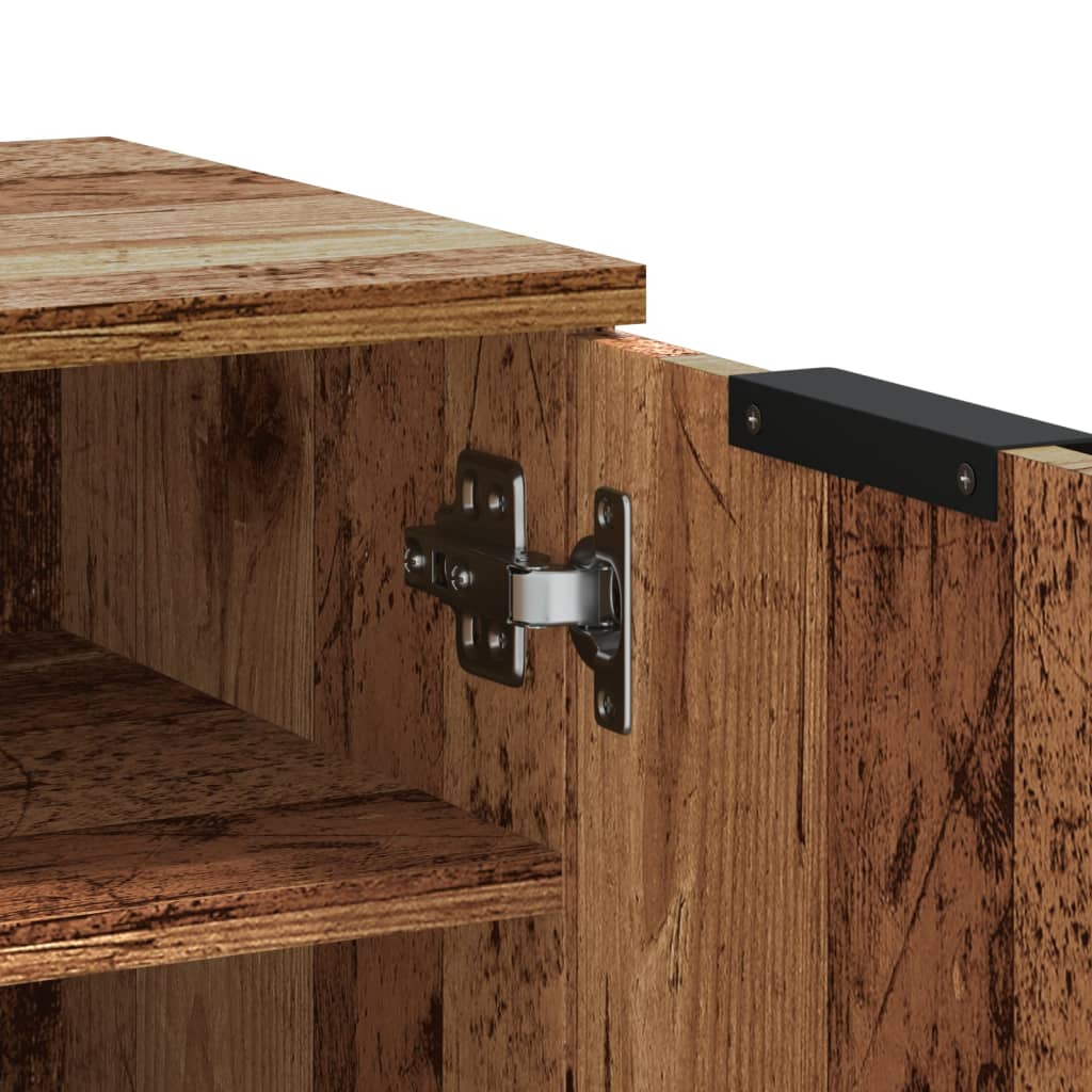 Shoe Cabinet Old Wood 59X35X70 Cm Engineered Wood