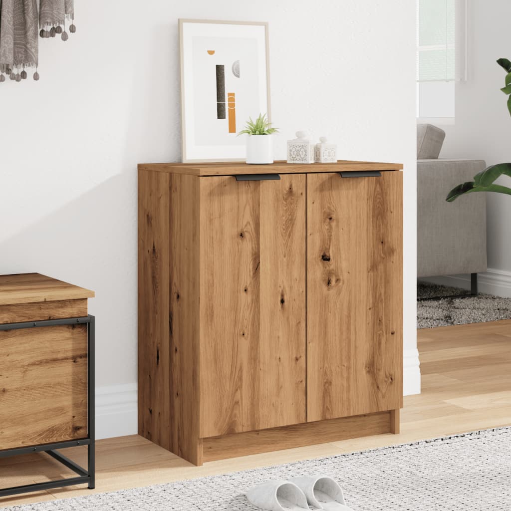 Shoe Cabinet Artisian Oak 59X35X70 Cm Engineered Wood