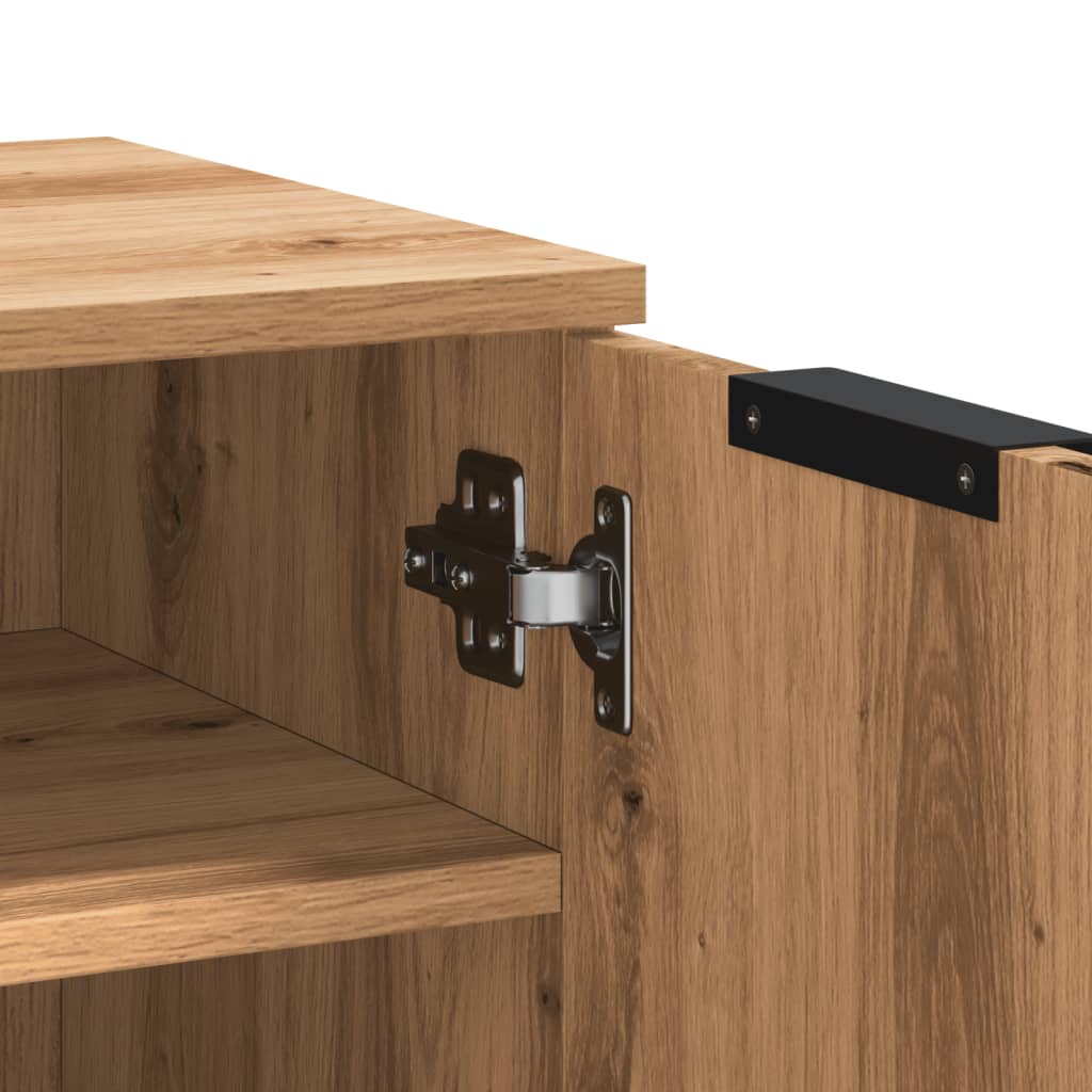 Shoe Cabinet Artisian Oak 59X35X70 Cm Engineered Wood