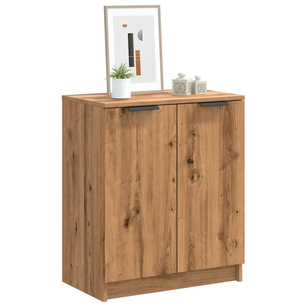 Shoe Cabinet Artisian Oak 59X35X70 Cm Engineered Wood