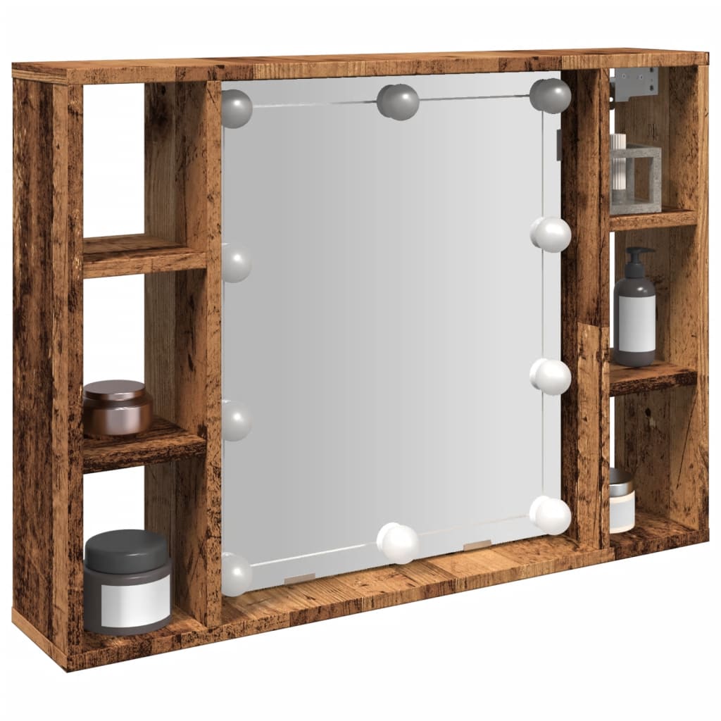 Mirror Cabinet With Led 76X15X55 Cm