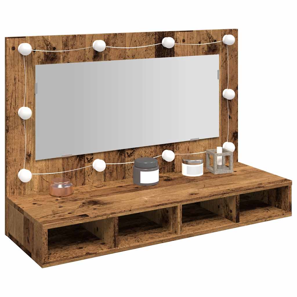 Mirror Cabinet With Led 90X31.5X62 Cm