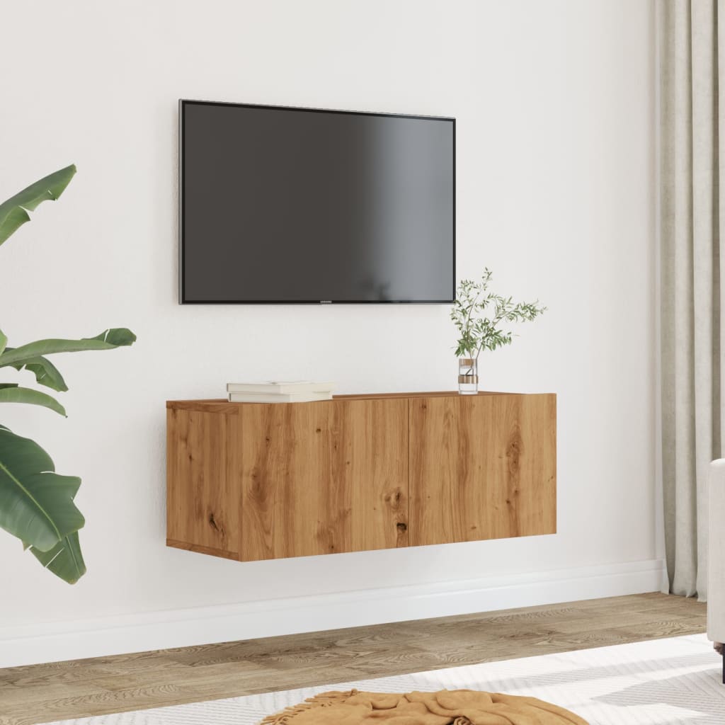 Tv Wall Cabinet 120X30X30 Cm Engineered Wood