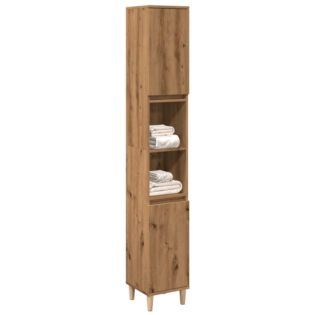 Bathroom Cabinet 30X30X190 Cm Engineered Wood