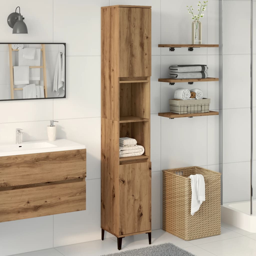 Bathroom Cabinet 30X30X190 Cm Engineered Wood