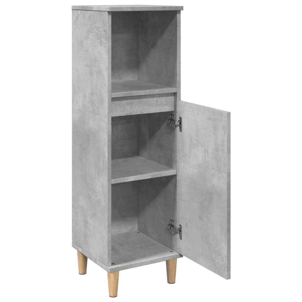 Bathroom Cabinet Concrete Grey 30X30X100 Cm Engineered Wood