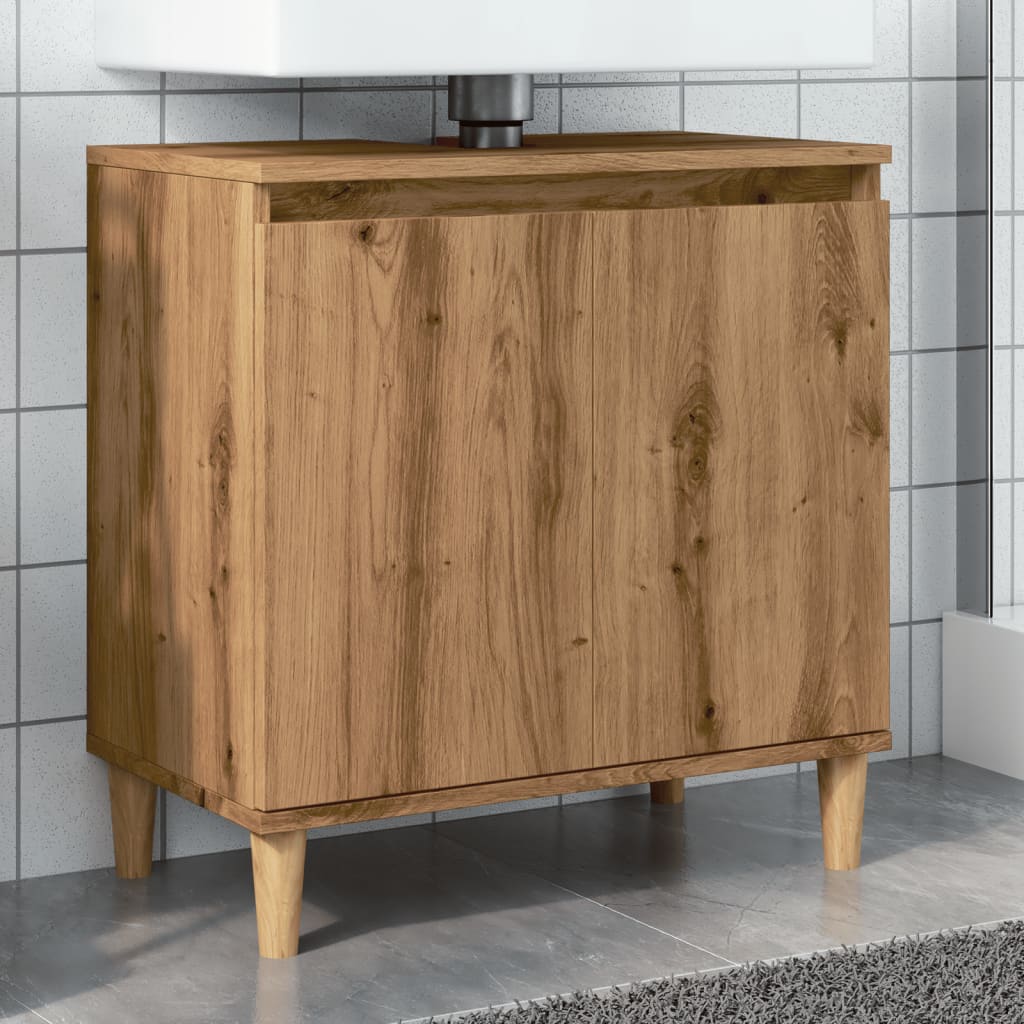 Sink Cabinet 58X33X60 Cm Engineered Wood