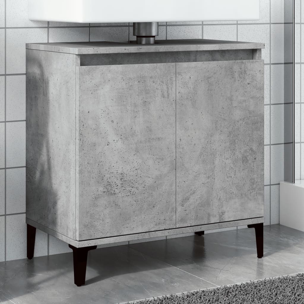 Sink Cabinet Concrete Grey 58X33X60 Cm Engineered Wood