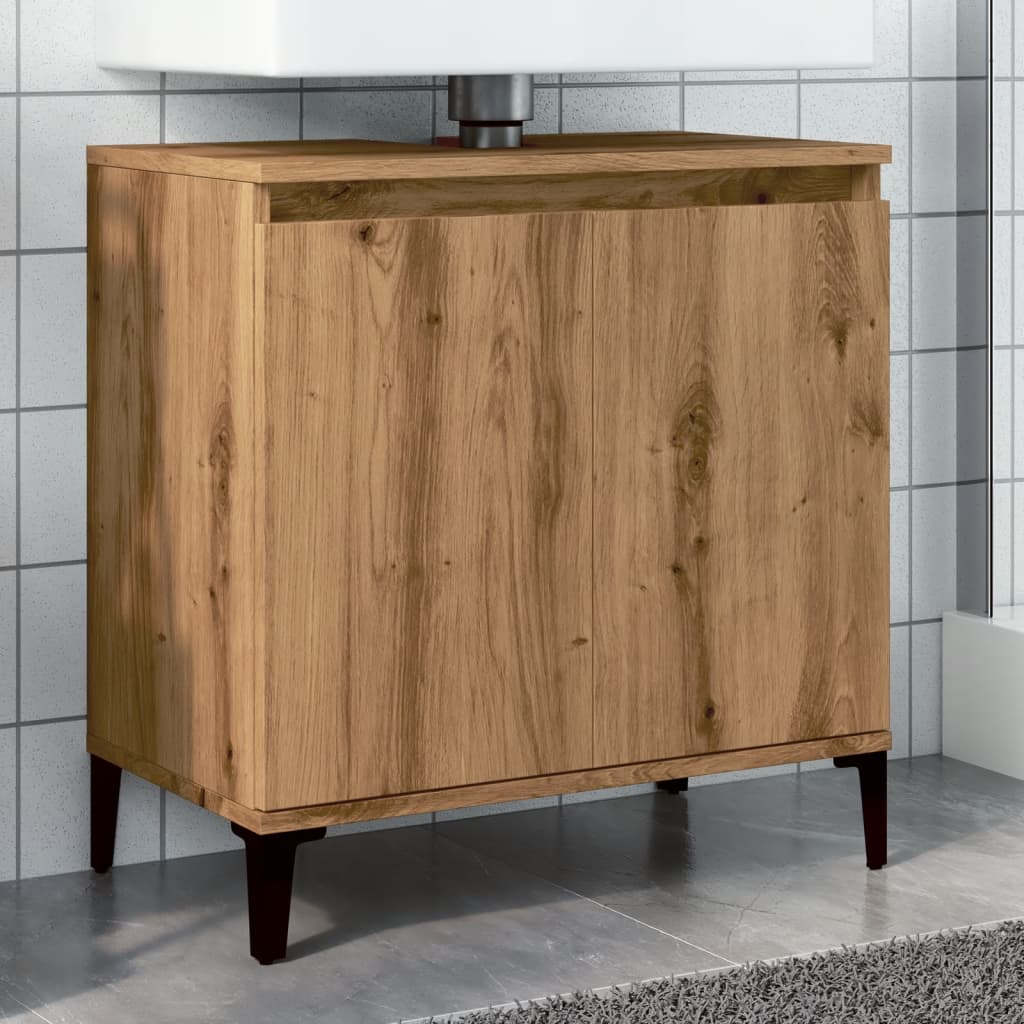 Sink Cabinet 58X33X60 Cm Engineered Wood