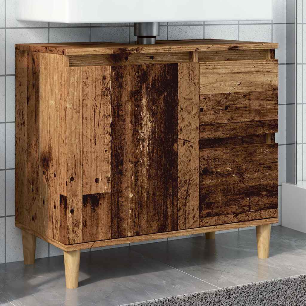 Bathroom Cabinet Concrete 65X33X60 Cm Engineered Wood