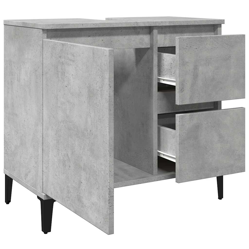 Sink Cabinet Concrete Grey 65X33X60 Cm Engineered Wood
