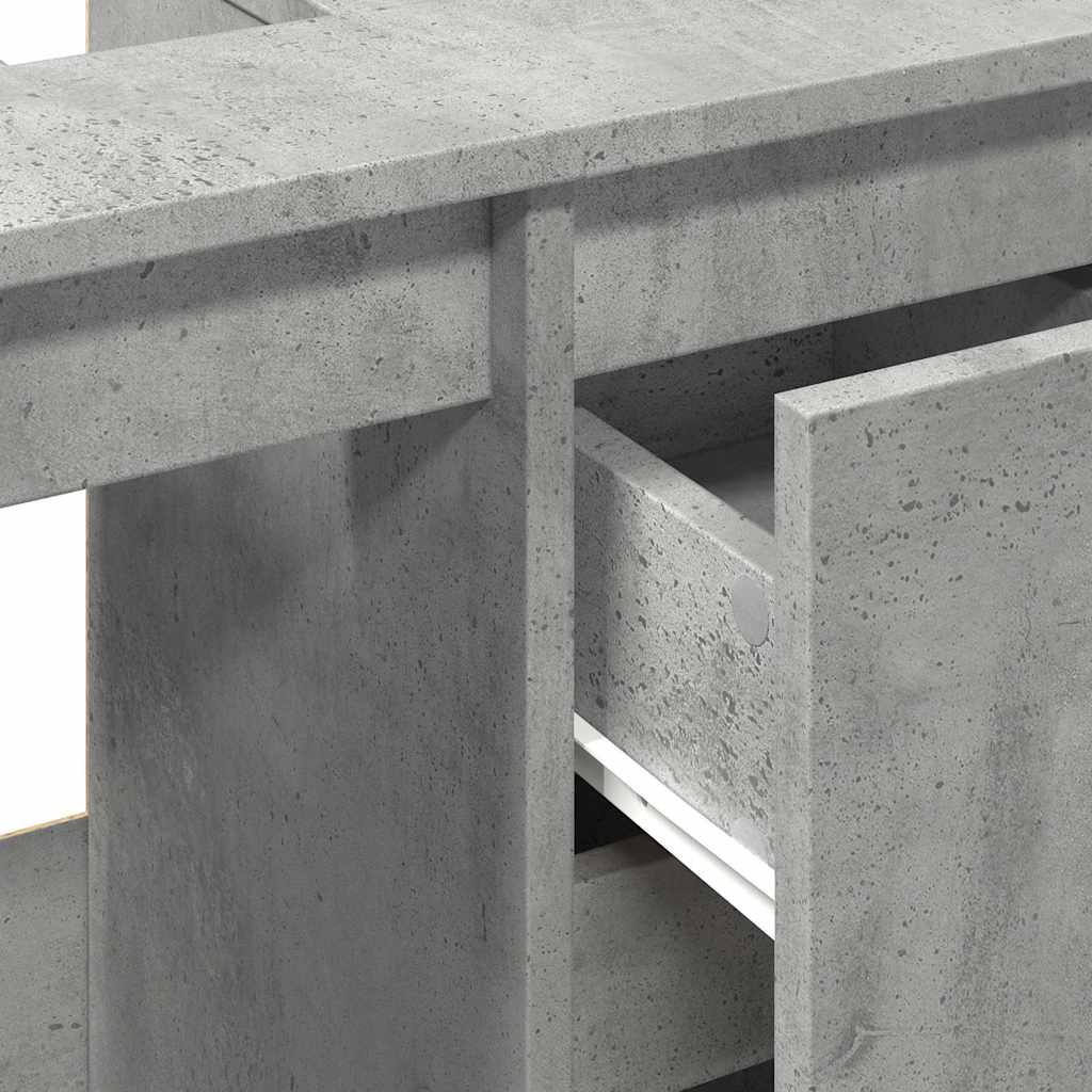 Sink Cabinet Concrete Grey 65X33X60 Cm Engineered Wood