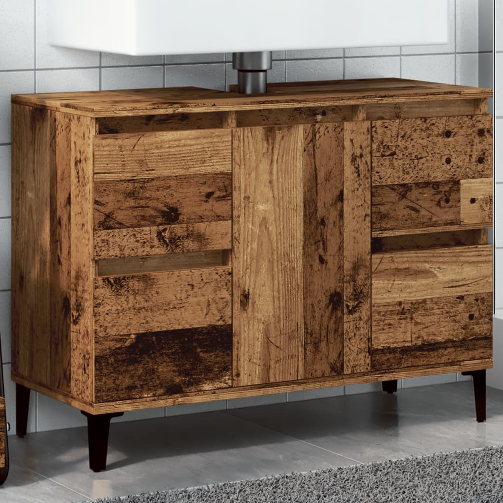 Sink Cabinet 80X33X60 Cm Engineered Wood
