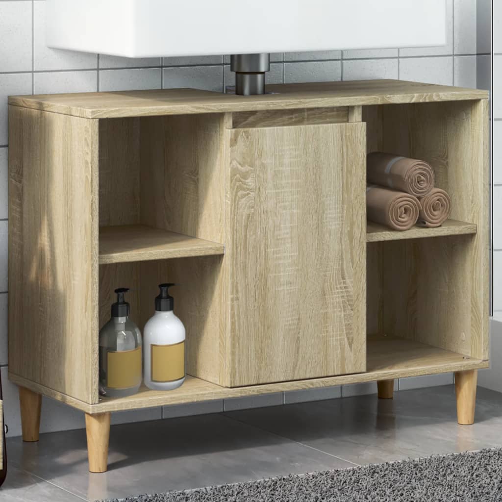 Sink Cabinet 80X33X60 Cm Engineered Wood