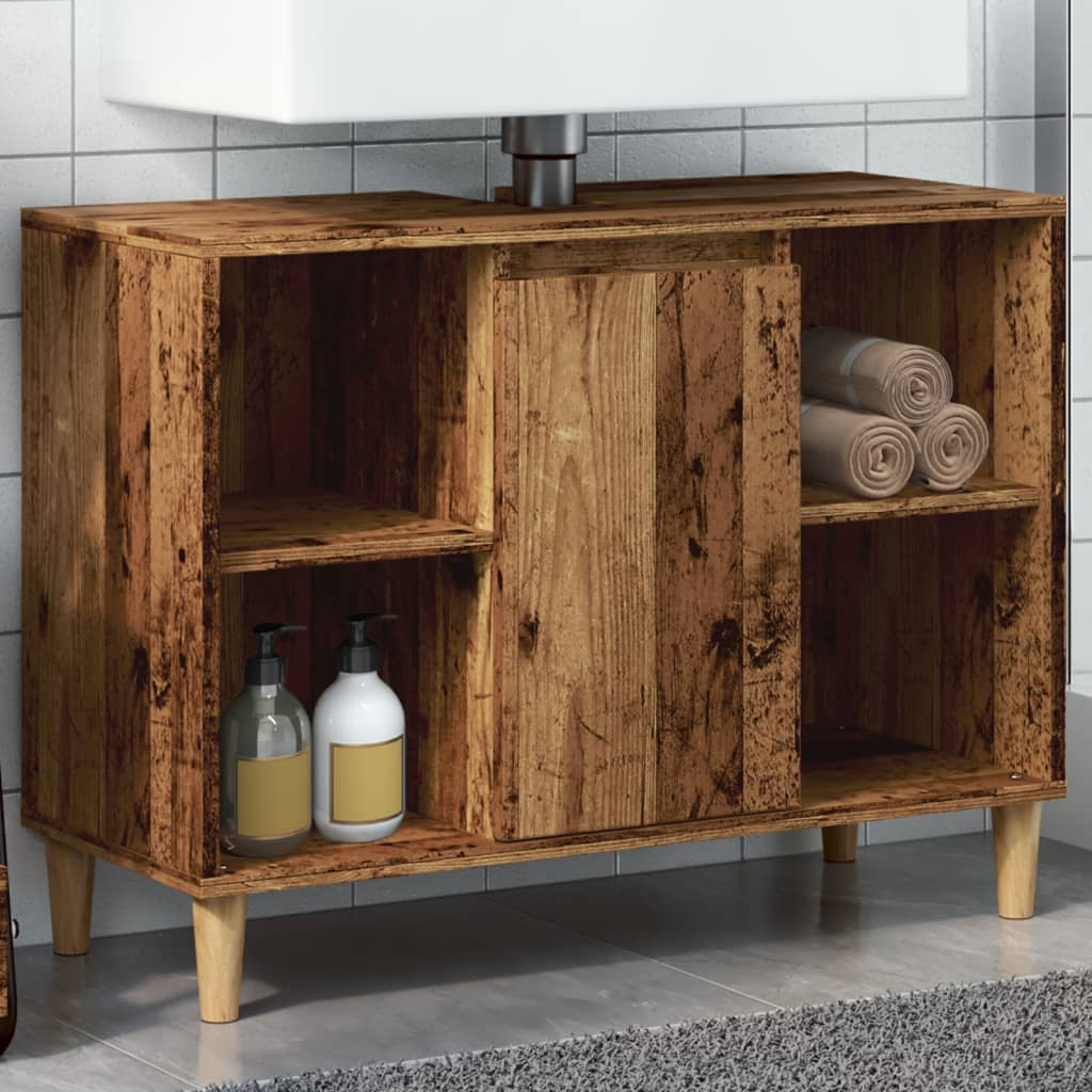 Sink Cabinet 80X33X60 Cm Engineered Wood