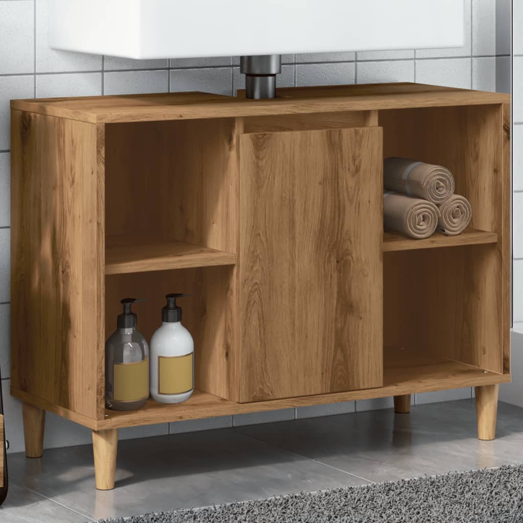 Sink Cabinet 80X33X60 Cm Engineered Wood