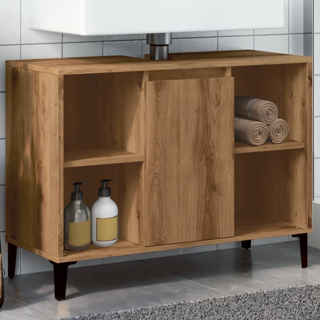 Sink Cabinet 80X33X60 Cm Engineered Wood