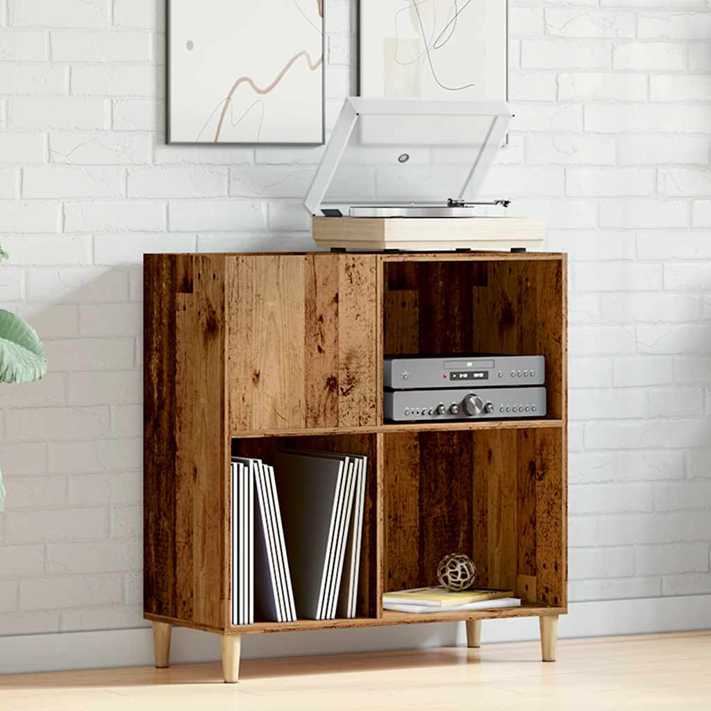 Record Cabinet Old Wood 84.5X38X89 Cm Engineered Wood