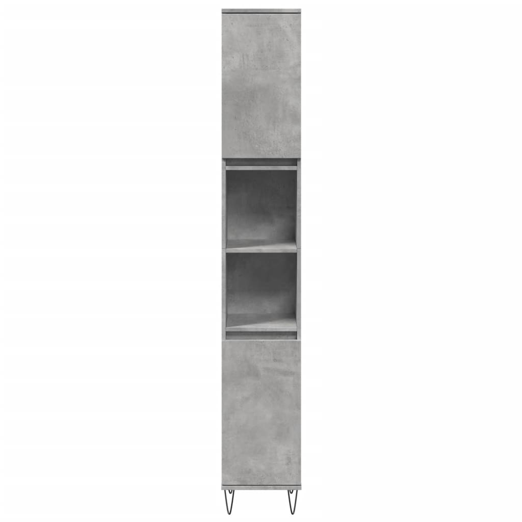 Bathroom Cabinet Concrete Grey 30X30X190 Cm Engineered Wood