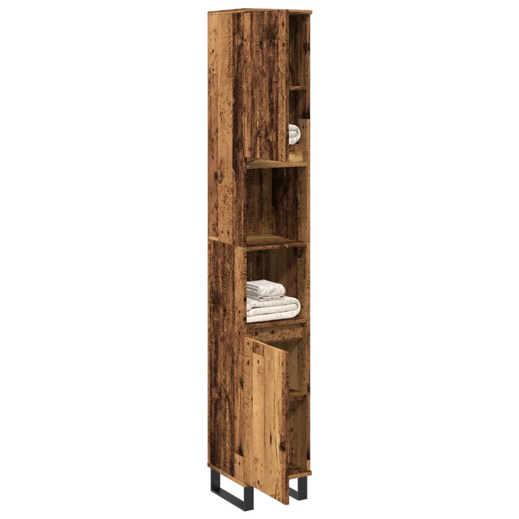 Bathroom Cabinet 30X30X190 Cm Engineered Wood