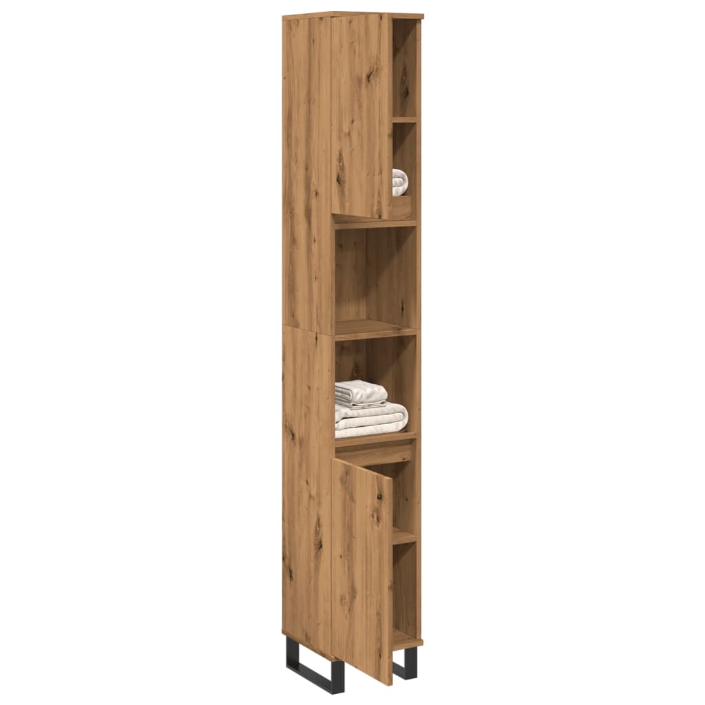 Bathroom Cabinet 30X30X190 Cm Engineered Wood