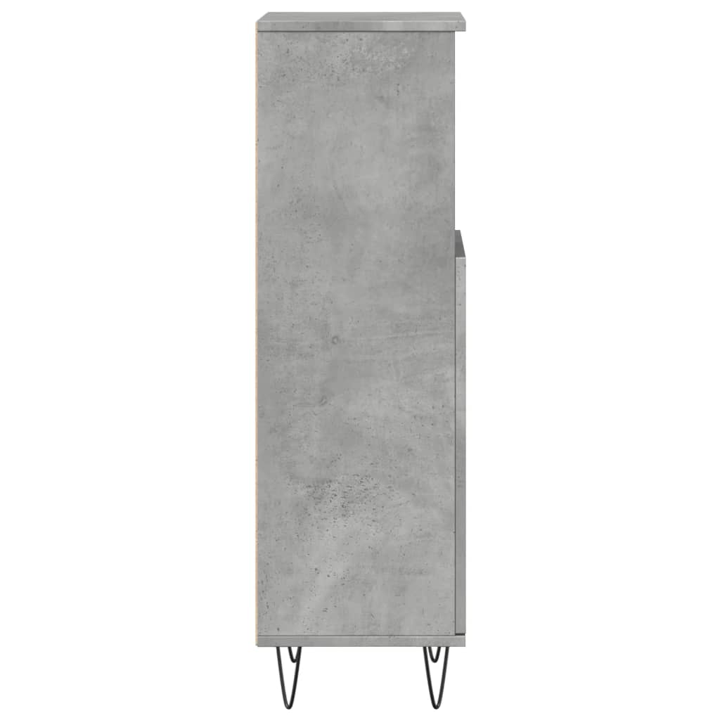Bathroom Cabinet Concrete Grey 30X30X100 Cm Engineered Wood