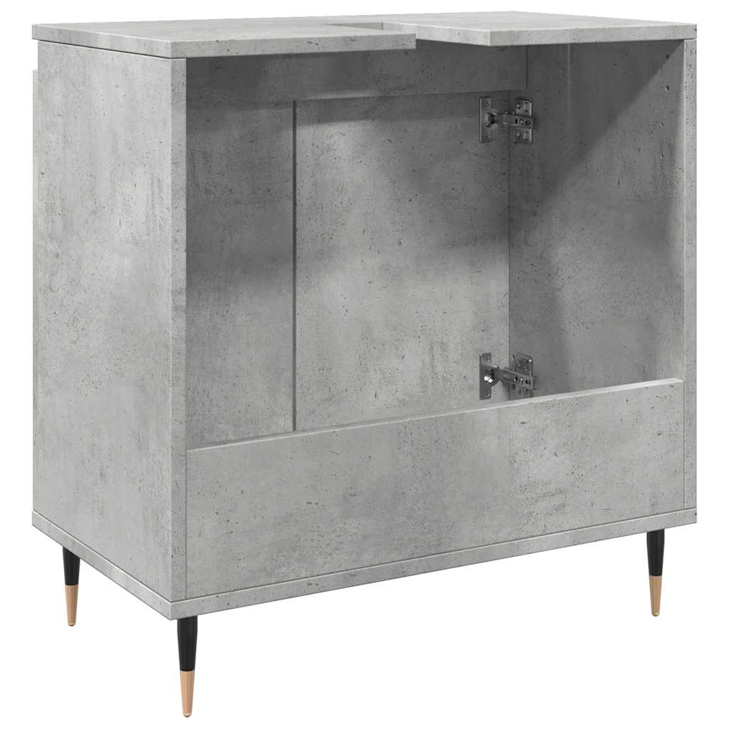 Bathroom Cabinet Concrete Grey 58X33X60 Cm Engineered Wood