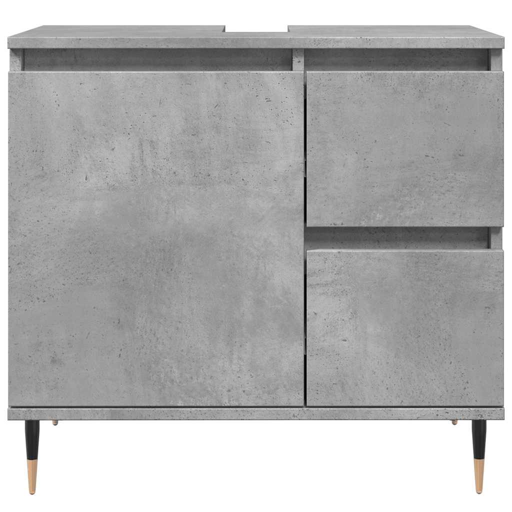 Bathroom Cabinet Concrete Grey 65X33X60 Cm Engineered Wood