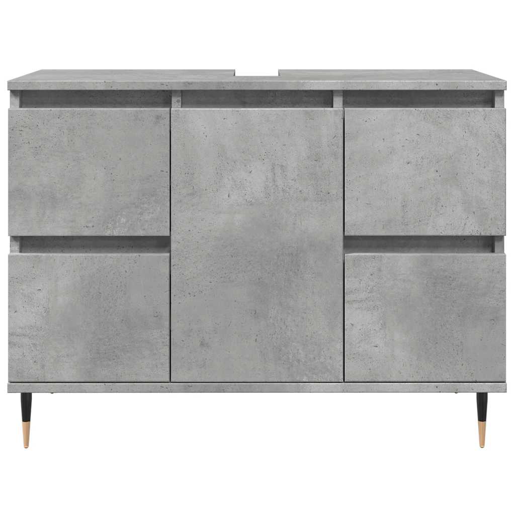 Bathroom Cabinet Concrete Grey 80X33X60 Cm Engineered Wood
