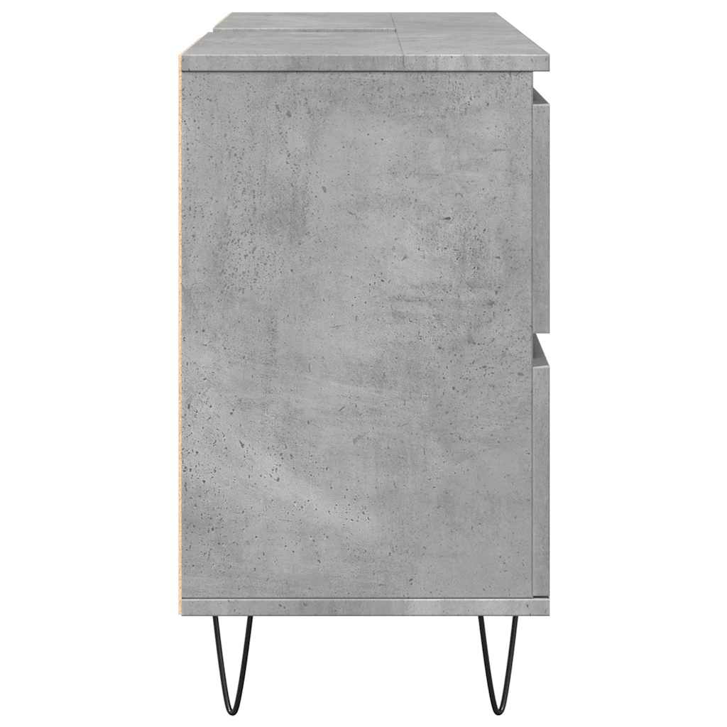 Bathroom Cabinet Concrete Grey 80X33X60 Cm Engineered Wood